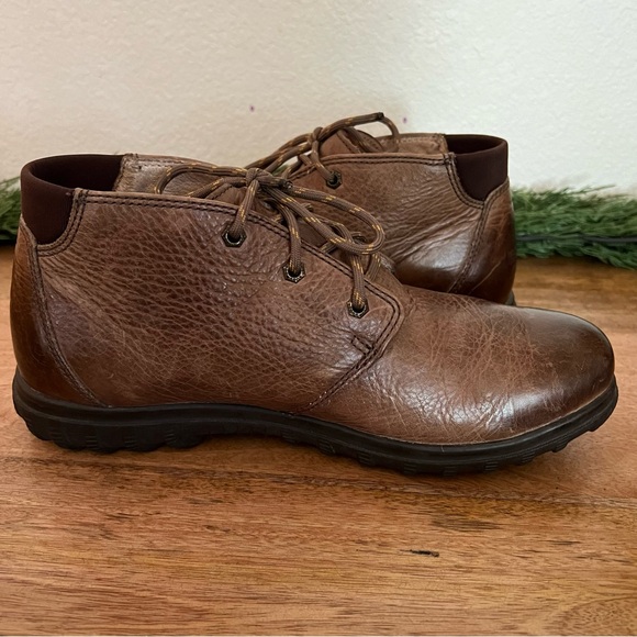 Bogs Eugene Chukka Ankle Boots 9 M Brown Lace Up Shoes Waterproof Leather Mens - Picture 8 of 17